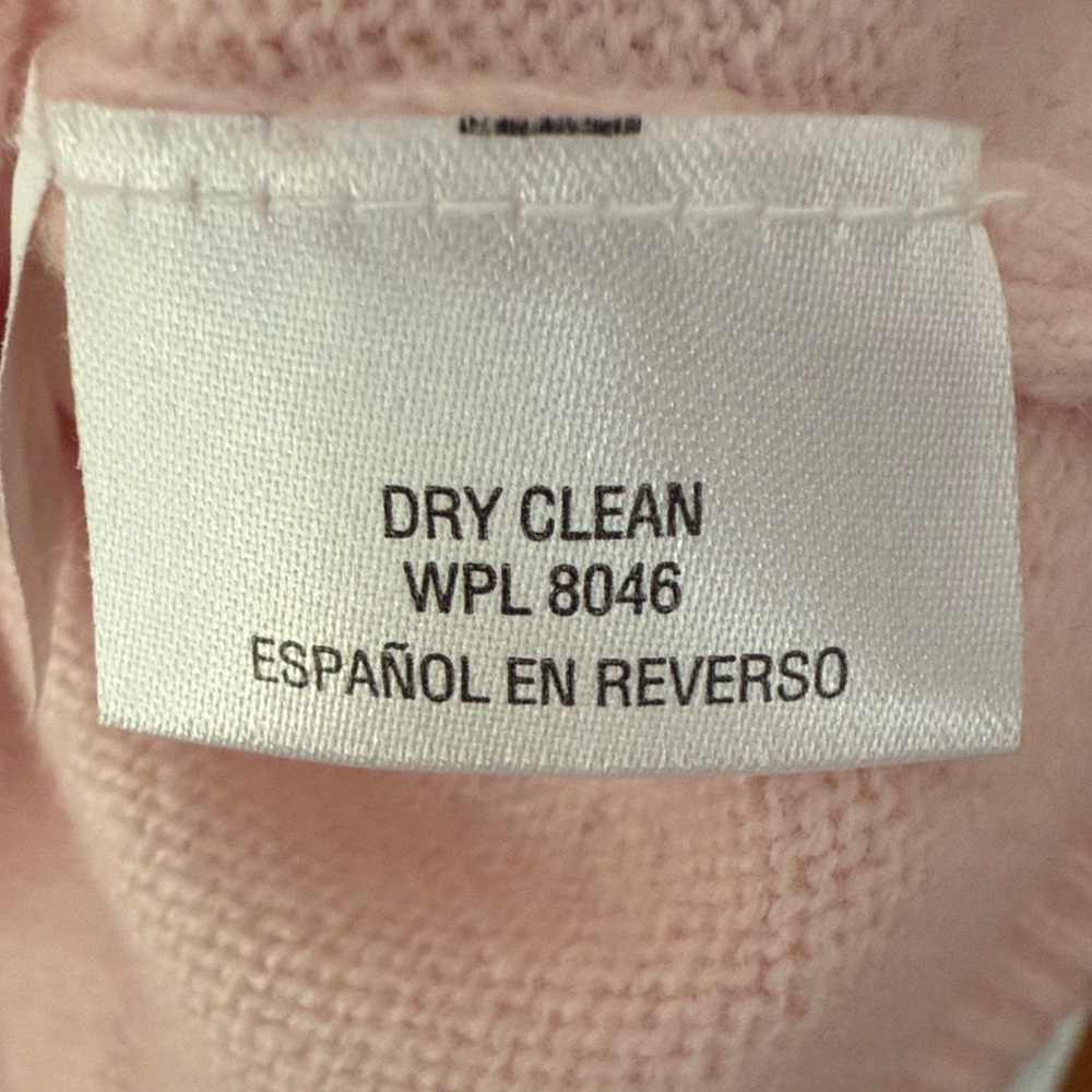 Charter Club Soft Pink V-Neck Cashmere Sweater - Picture 3 of 4